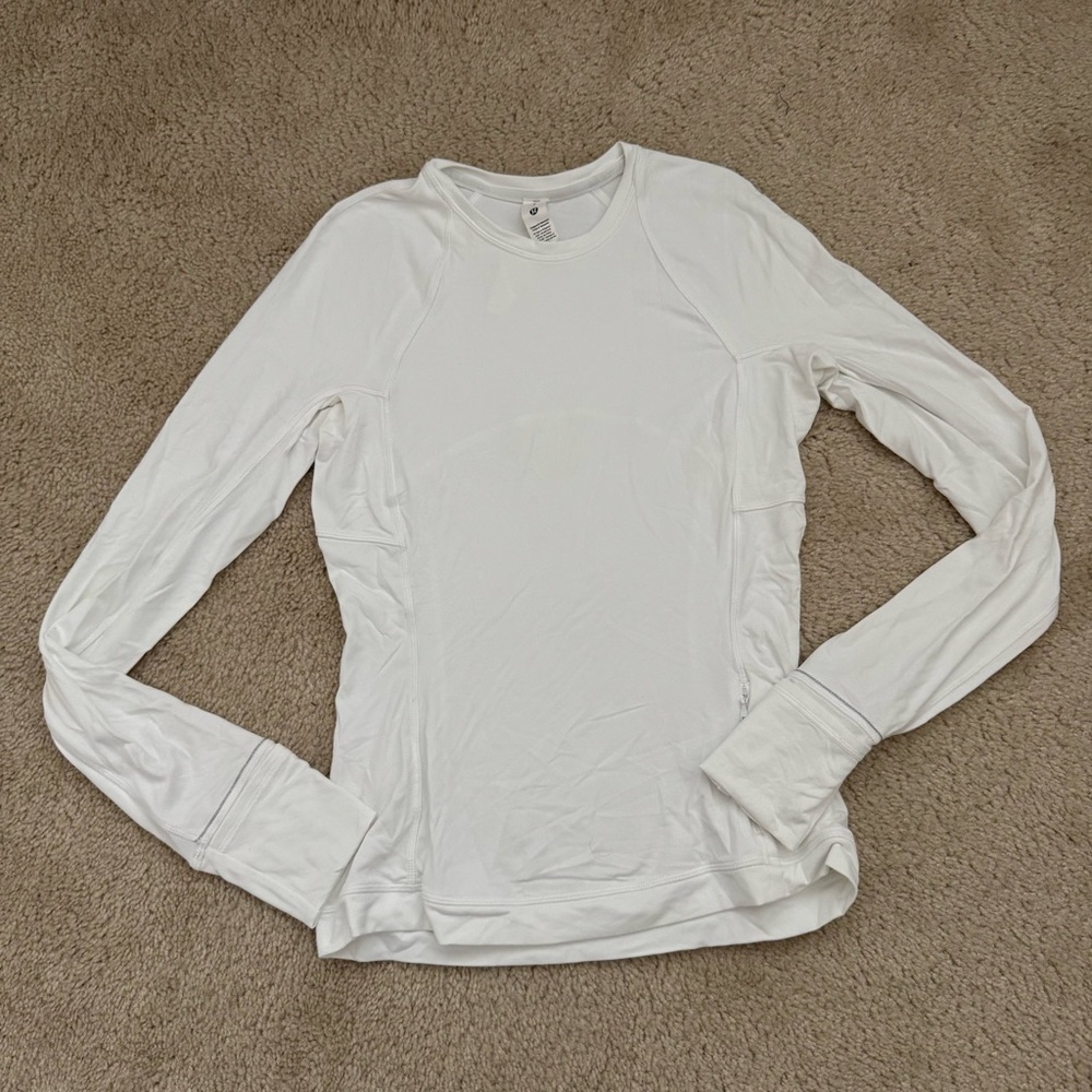 Lululemon White Long Sleeve Top